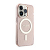 Guess Glitter Gold MagSafe - iPhone 14 Pro Max Case (Pink)