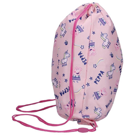 Peppa Malac - Cipőtáska, torna (44 x 37 cm) Peppa Malac és Egyszarvú