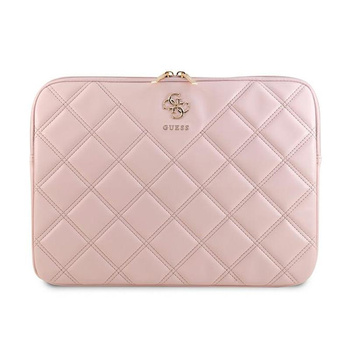 Guess Quilted 4G Sleeve – pouzdro na notebook 13" / 14" (růžové)