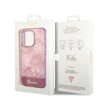 Guess Jungle Tasche - iPhone 14 Pro Max Tasche (Rosa)