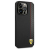 Ferrari Carbon - Coque pour iPhone 14 Pro Max (Noir)