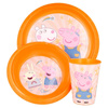 Prasátko Peppa - Sada nádobí (talíř + miska + hrnek) Prasátko Peppa