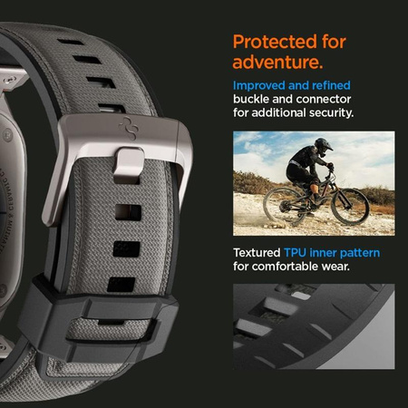 Spigen DuraPro Armor - Armband für Apple Watch 44/45/46/49 mm (Grau)
