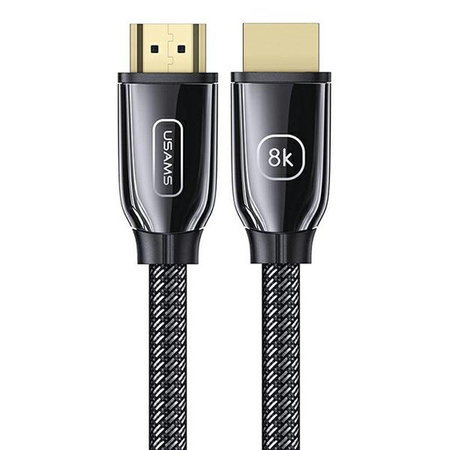 USAMS US-SJ497 - HDMI - HDMI 2.1 2m kábel 8K 60 Hz / 4K 120 Hz támogatással (fekete)