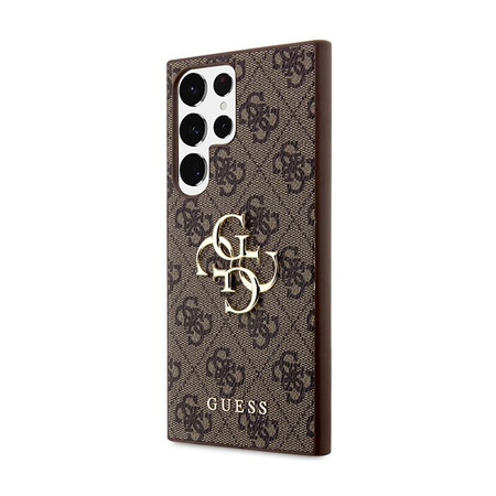 Guess 4G Big Metal Logo - Étui Samsung Galaxy S24 Ultra (marron)