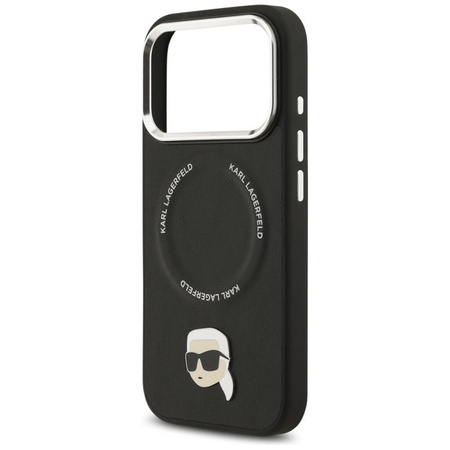 Karl Lagerfeld Karl Pin MagSafe - Pouzdro pro iPhone 17 Pro Max (černé)