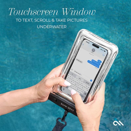 Case-Mate Waterproof Floating Pouch - Wasserdichte Tasche für Smartphones (Silver Chrome)