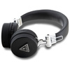 Guess Grained Classic Round Shape - Casque intra-auriculaire sans fil Bluetooth ENC (noir)