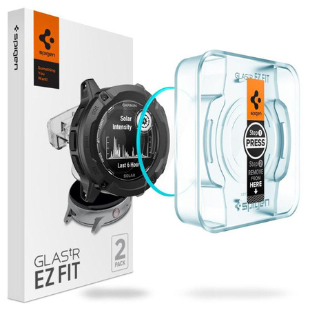 Spigen GLAS.TR EZ FIT 2-Pack - Tempered Glass for Garmin Instinct 2X Solar (2 pcs)