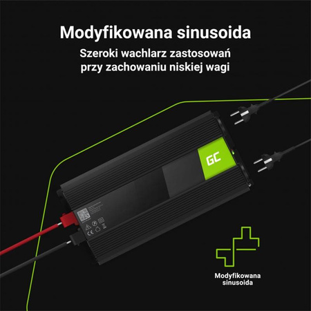 Green Cell - Convertisseur de tension Onduleur 12V à 230V 1500W/3000W Onde sinusoïdale modifiée