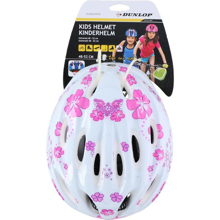 Dunlop - Kinderhelm (rosa Blumen)