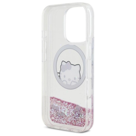 Hello Kitty Liquid Glitter Sweet Kitty Bows MagSafe - Pouzdro na iPhone 16 Pro Max (bílý)