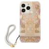 Guess Flower Cord - Etui ze smyczką iPhone 13 Pro Max (Gold)