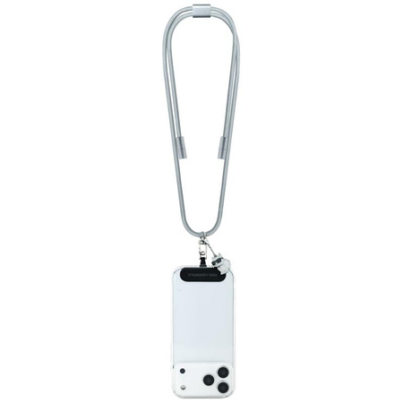 Karl Lagerfeld Crossbody Strap Choupette Charm - Universal Phone Strap / USB-C to USB-C Cable 1.5m (Grey)