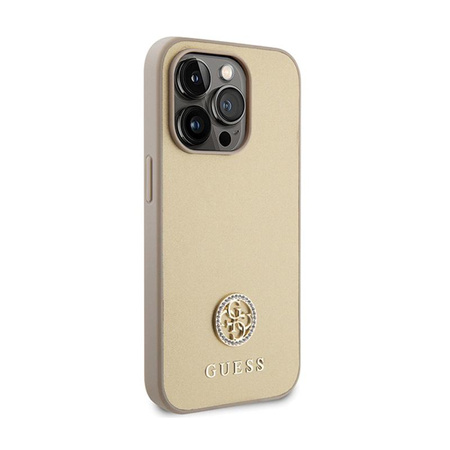 Guess 4G Strass fém logó - iPhone 15 Pro Max tok (arany)