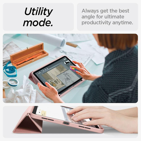 Spigen Urban Fit - pouzdro pro iPad Air 11" M3 (2025) / M2 (2024) / iPad Air 10,9" (5.-4. generace) (2022-2020) (růžově zlatá)