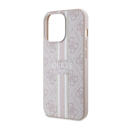 Guess 4G Étui MagSafe à rayures imprimées - iPhone 13 Pro Max (Rose)