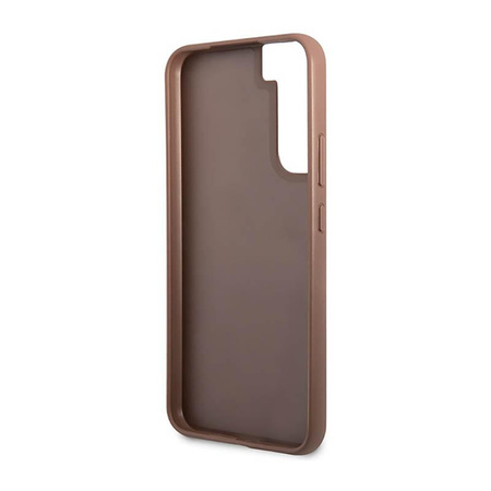 Guess 4G Metal Logo - Case for Samsung Galaxy S23 (Brown)
