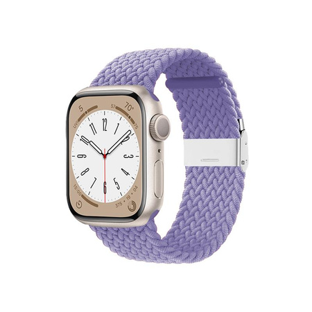 Crong Wave Band - Pletený řemínek pro Apple Watch 38/40/41/42 mm (fialový)