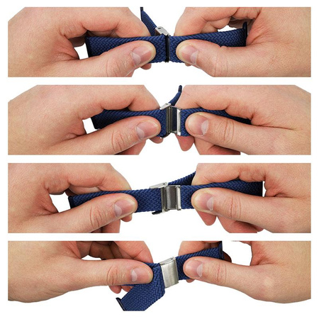 Crong Wave Band – Cinturino intrecciato per Apple Watch 44/45/46/49 mm (blu)