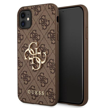 Guess 4G Big Metal Logo - iPhone 11 Case (brown)