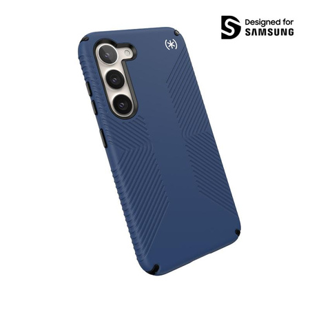 Speck Presidio2 Grip - Étui antidérapant pour Samsung Galaxy S23 (Bleu côtier/Noir)