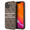 Guess 4G Printed Stripe - Coque pour iPhone 13 Mini (marron)