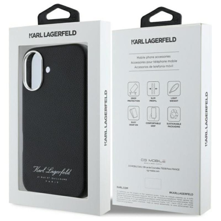 Karl Lagerfeld Hotel RSG - Case for iPhone 16 (black)
