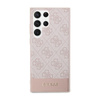 Guess 4G Bottom Stripe Metal Logo Collection - Étui Samsung Galaxy S23 Ultra (rose)