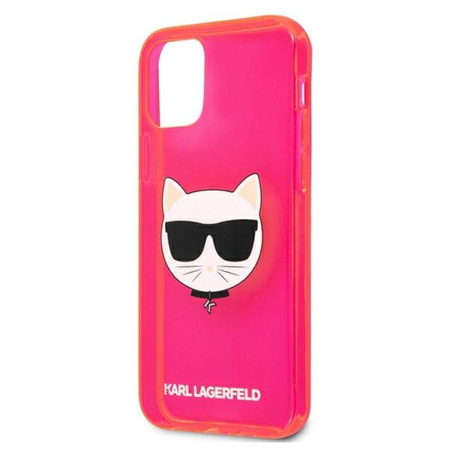 Karl Lagerfeld Choupette Head - iPhone 12 Pro Max tok (Fluo Pink)