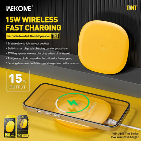 WEKOME WP-U165 Tint Series - Qi wireless inductive charger 15W (Yellow)