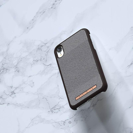 Nordic Elements Saeson Idun - Coque en matériau pour iPhone XR (Dark Brown Pattern 1)