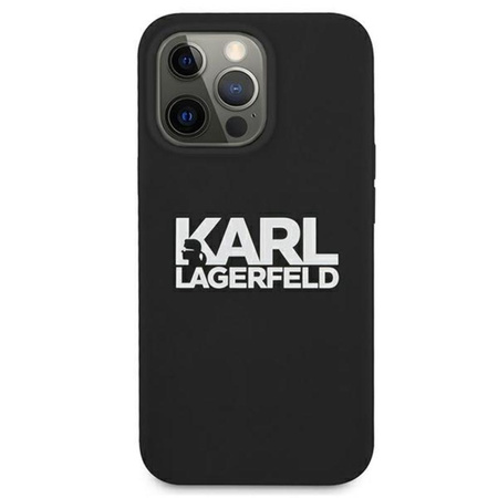 Karl Lagerfeld Silicone Stack Logo - Etui iPhone 13 Pro (czarny)