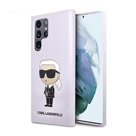 Karl Lagerfeld Silikonové pouzdro NFT Ikonik - Samsung Galaxy S23 Ultra (fialové)