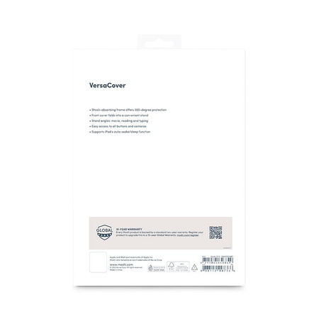 Moshi VersaCover - iPad 11" (2025) / iPad 10.9" (2022) origami tok (szénfekete)