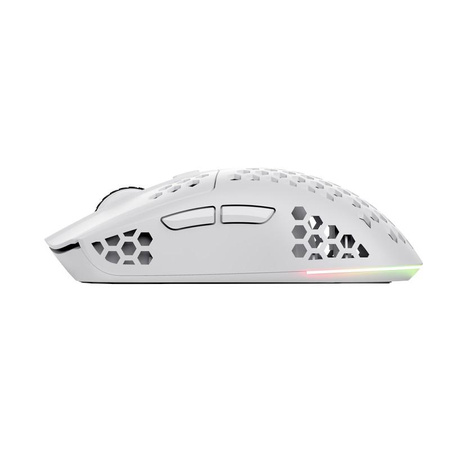 Trust GXT 929W Helox - Kabellose optische Maus für Gamer 4800 DPI & RGB (Weiß)