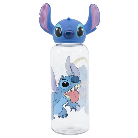 Disney Stitch - 560 ml-es palack 3D-s kupakkal a Flowers kollekcióból