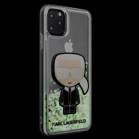 Karl Lagerfeld Glitter Glowdark Iconic - pouzdro pro iPhone 11 Pro Max