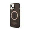 Guess Gold Outline Translucent MagSafe - iPhone 13 Case (black)