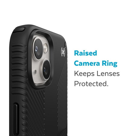 Speck Presidio2 Grip MagSafe - Anti-slip case for iPhone 14 / iPhone 13 (Black / Black / White)