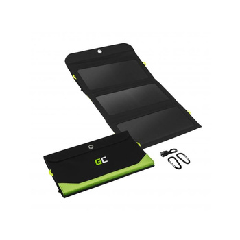 Green Cell SolarCharge - 21W-os napelemes töltő power bank funkcióval 10000 mAh USB-C 18W PD USB-A QC
