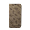 Guess 4G Metall Kamera Umriss Booktype Fall - iPhone 14 Fall (braun)