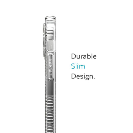 Speck Presidio Perfect-Clear with Grips + MagSafe - Étui pour iPhone 14 Pro Max avec revêtement MICROBAN (transparent)