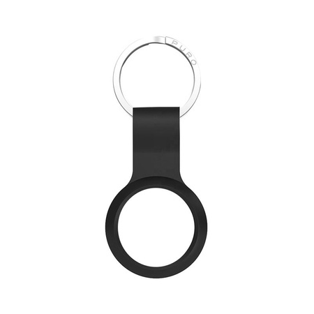PURO ICON tok - Szilikon kulcstartó az Apple AirTaghez (fekete)