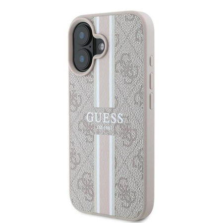 Guess 4G Gedruckte Streifen MagSafe - iPhone 16 Plus Tasche (rosa)