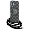 Karl Lagerfeld IML Crossbody Monogram Karl & Choupette Head MagSafe - Hülle für iPhone 16 (schwarz)
