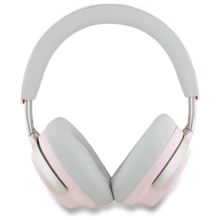 Guess Metal Script Logo - Wireless Bluetooth Over-Ear Headphones with ANC + ENC (Pink)