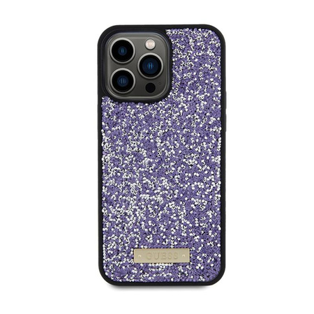 Guess Rhinestone Metal Logo - iPhone 15 Pro Case (pink)