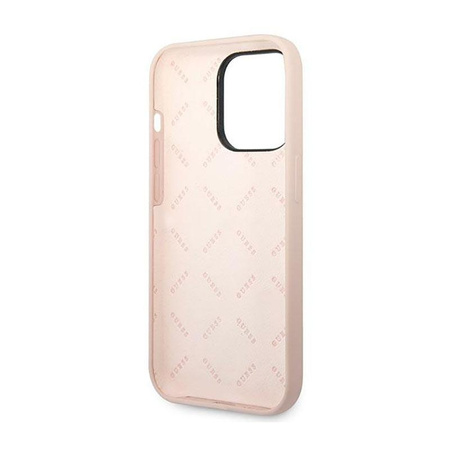 Guess Silicone Triangle Logo - iPhone 14 Pro Case (pink)