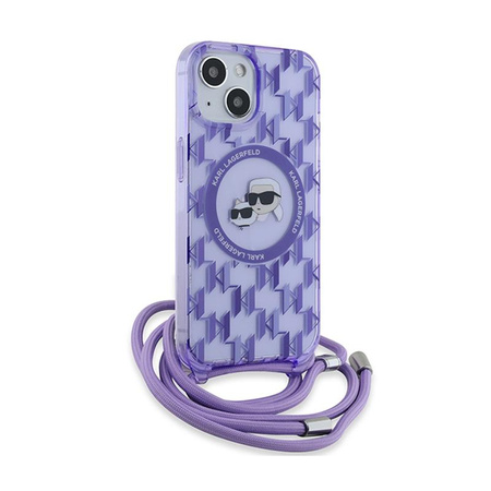 Karl Lagerfeld IML Crossbody Monogram Karl & Choupette Head MagSafe - iPhone 15 / 14 / 13 Case (purple)